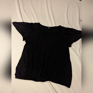 Black butterfly sleeves express top